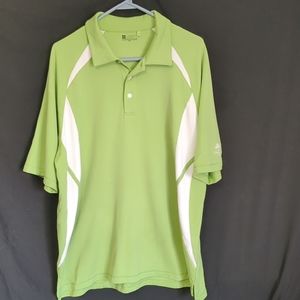 Arc XL Lime Green Performance Polo Shirt – Athletic Fit with White Accents